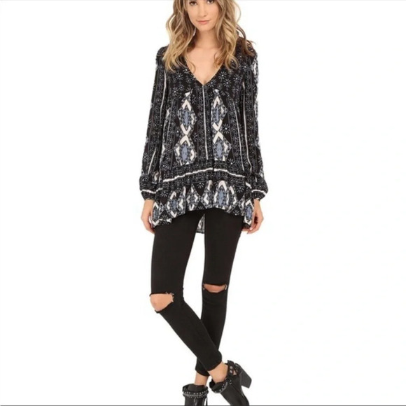 Free People Down by The Bay Tunic Top XS - Picture 5 of 8